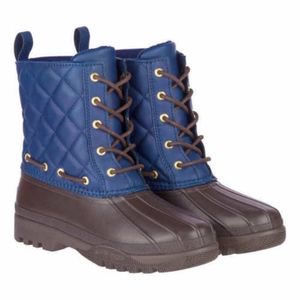 SPERRY DUCK GOSLING BROWN BLUE RAIN BOOT LACE UP